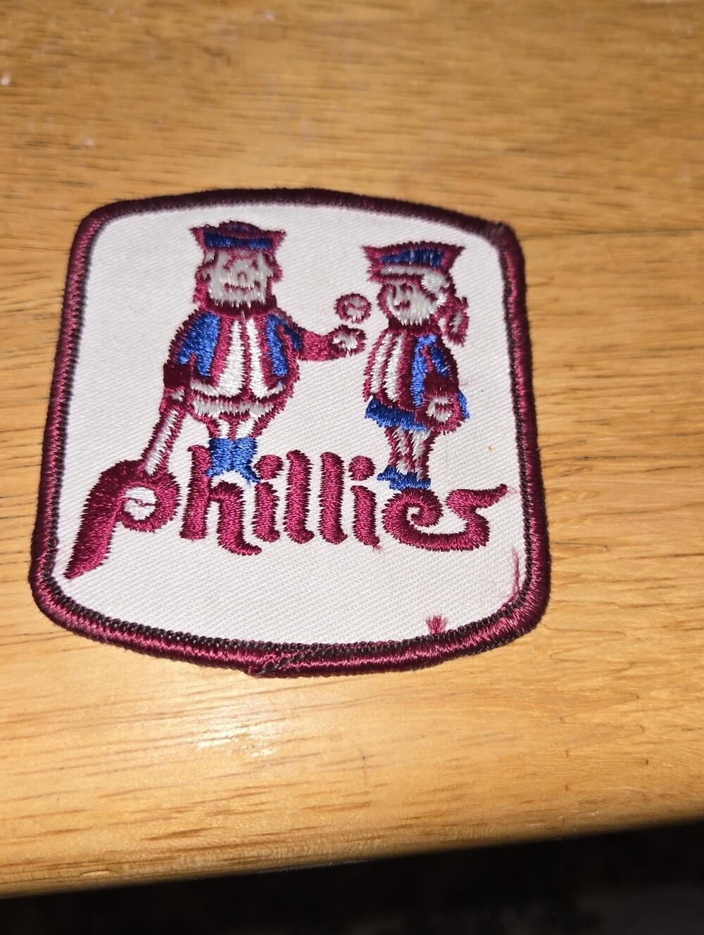 Philadelphia Phillies Bicentennial Embroidered Patch - White, Maroon & Blue